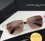 High Quality Porsche Sunglasses Replica Design Black And Gold Frame Double Bridge 